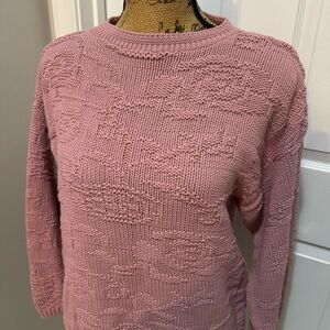 Vintage Mauve Textured Sweater